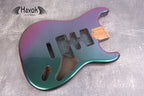 Chameleon 2PC Mahogany ST S-Style Body High Gloss Trem Spoke Wheel Cut