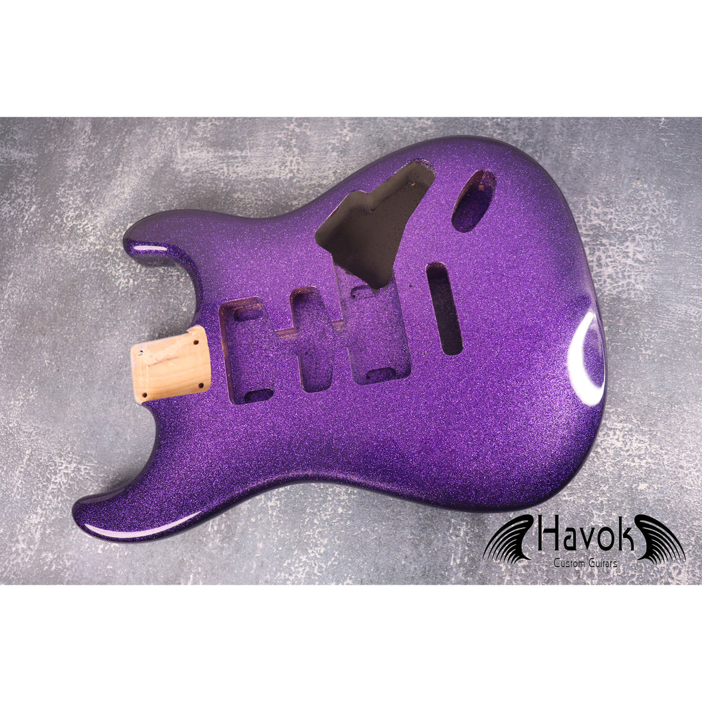 Purple Galaxy 2PC Alder ST S-Style Body High Gloss