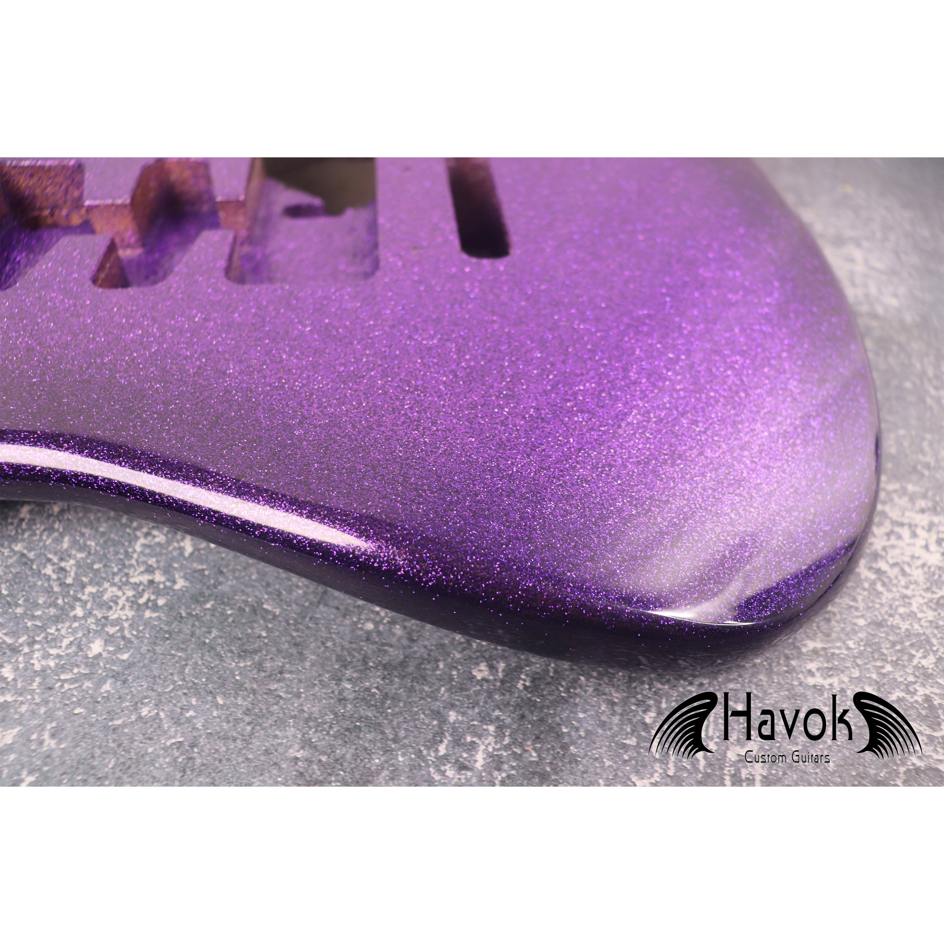 Purple Galaxy 2PC Alder ST S-Style Body High Gloss