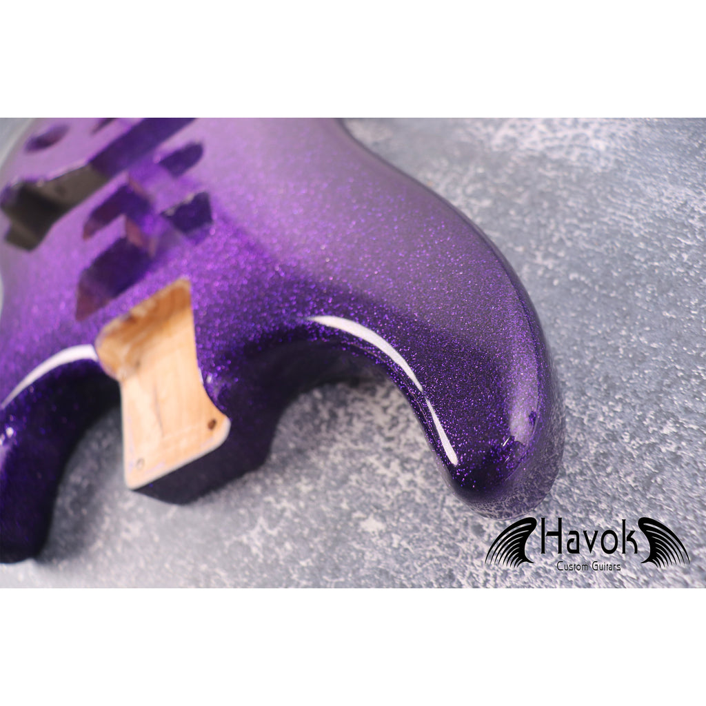 Purple Galaxy 2PC Alder ST S-Style Body High Gloss