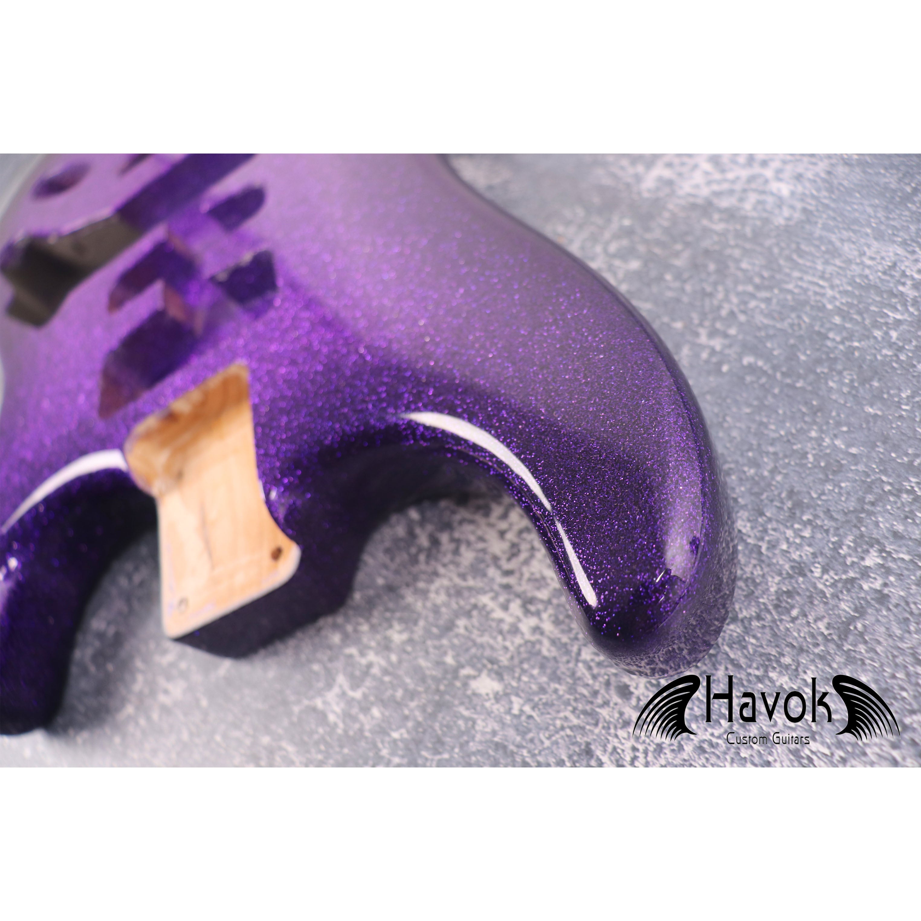 Purple Galaxy 2PC Alder ST S-Style Body High Gloss
