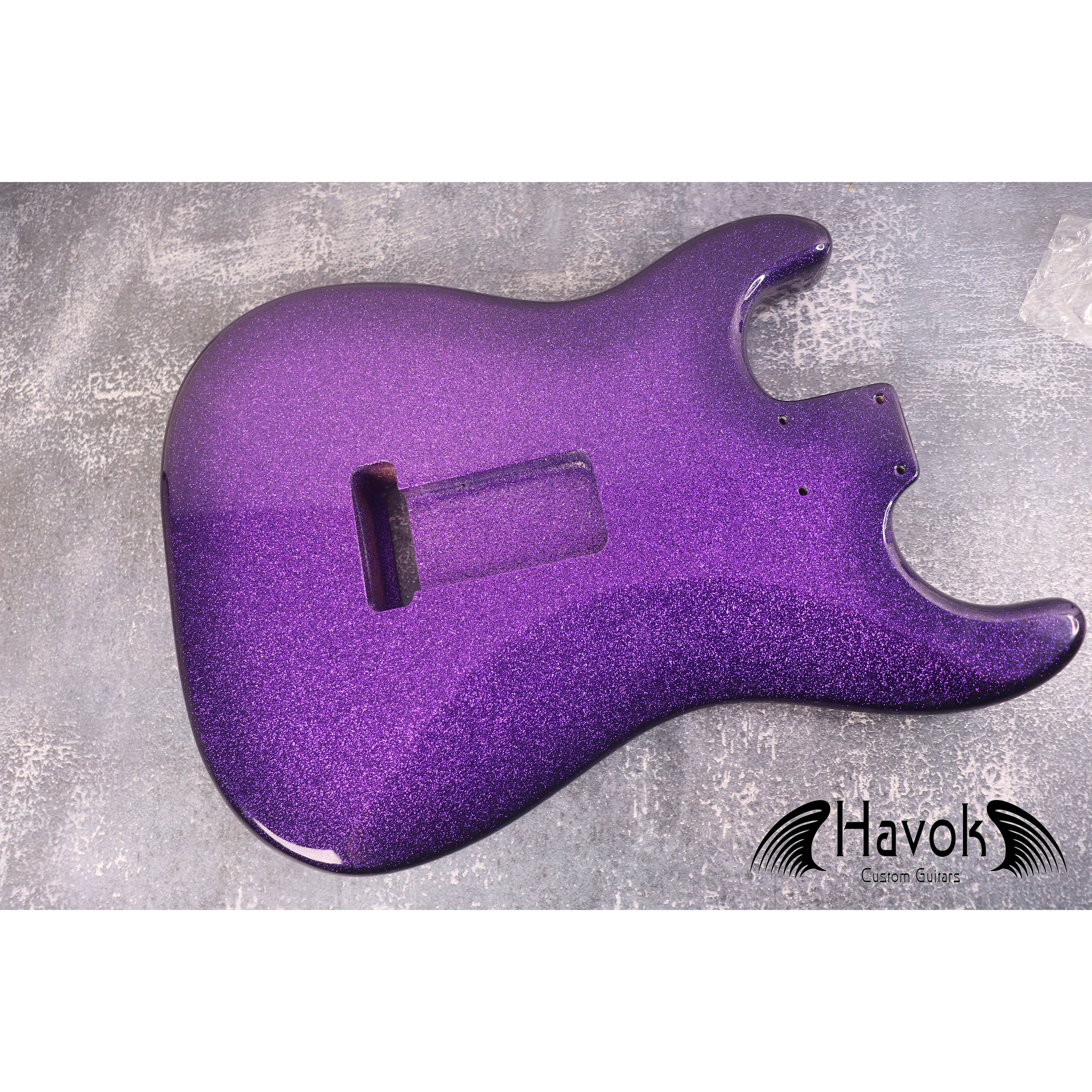 Purple Galaxy 2PC Alder ST S-Style Body High Gloss