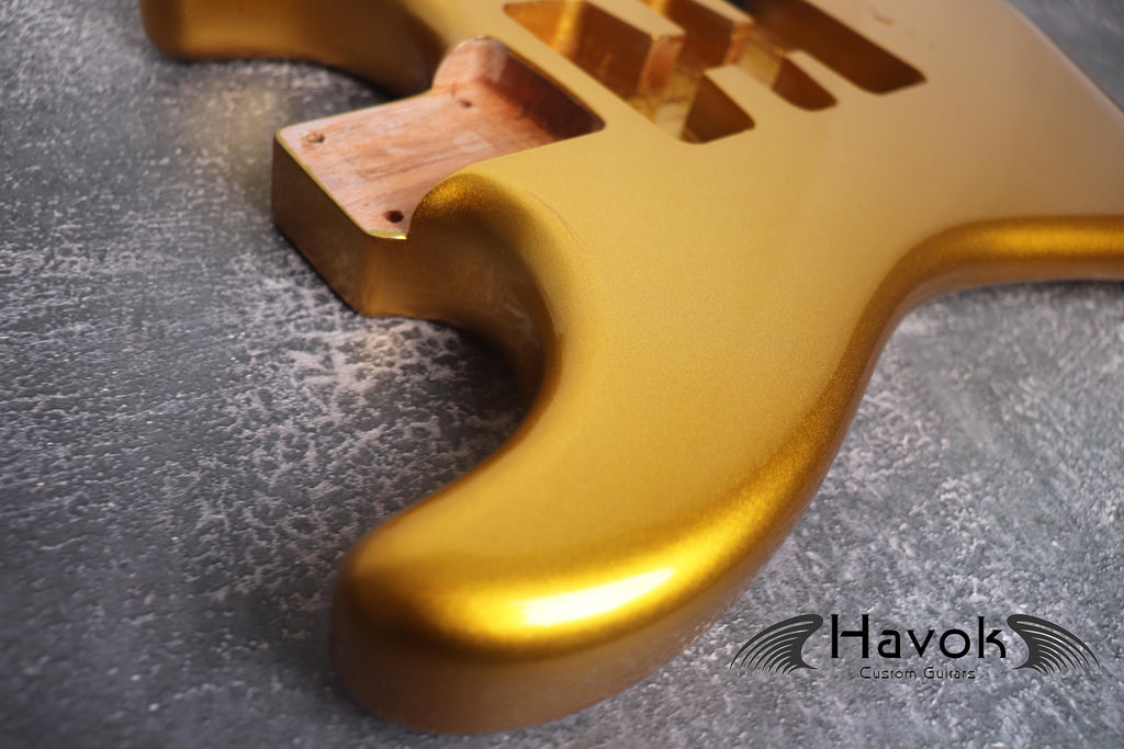 Hard Tail Gold 2PC Mahogany ST S Type Body High Gloss