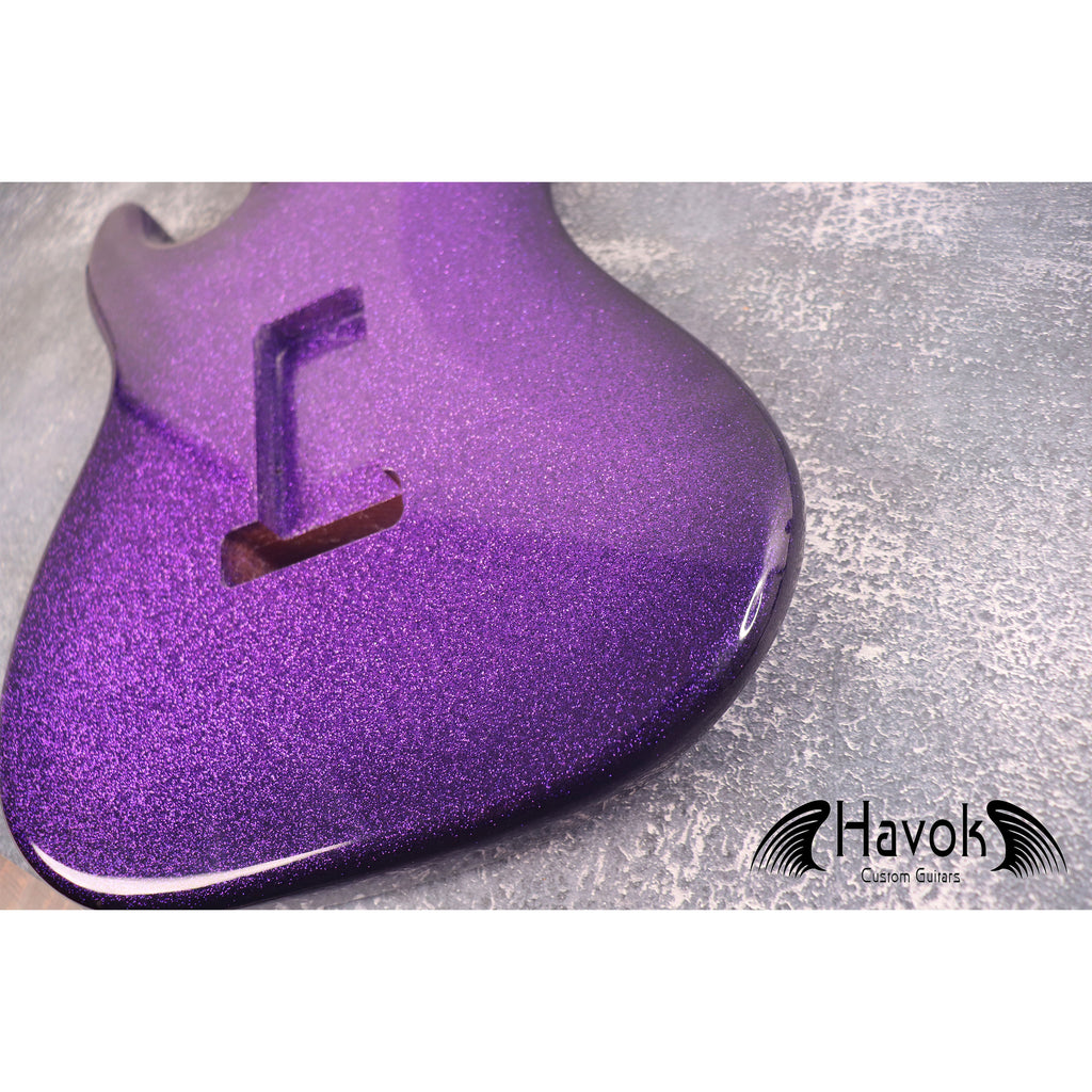 Purple Galaxy 2PC Alder ST S-Style Body High Gloss