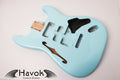 Seafoam Blue Metallic 2pc Alder Strat Style Body High Gloss