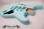 Seafoam Blue Metallic 2pc Alder Strat Style Body High Gloss
