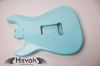 Seafoam Blue Metallic 2pc Alder Strat Style Body High Gloss