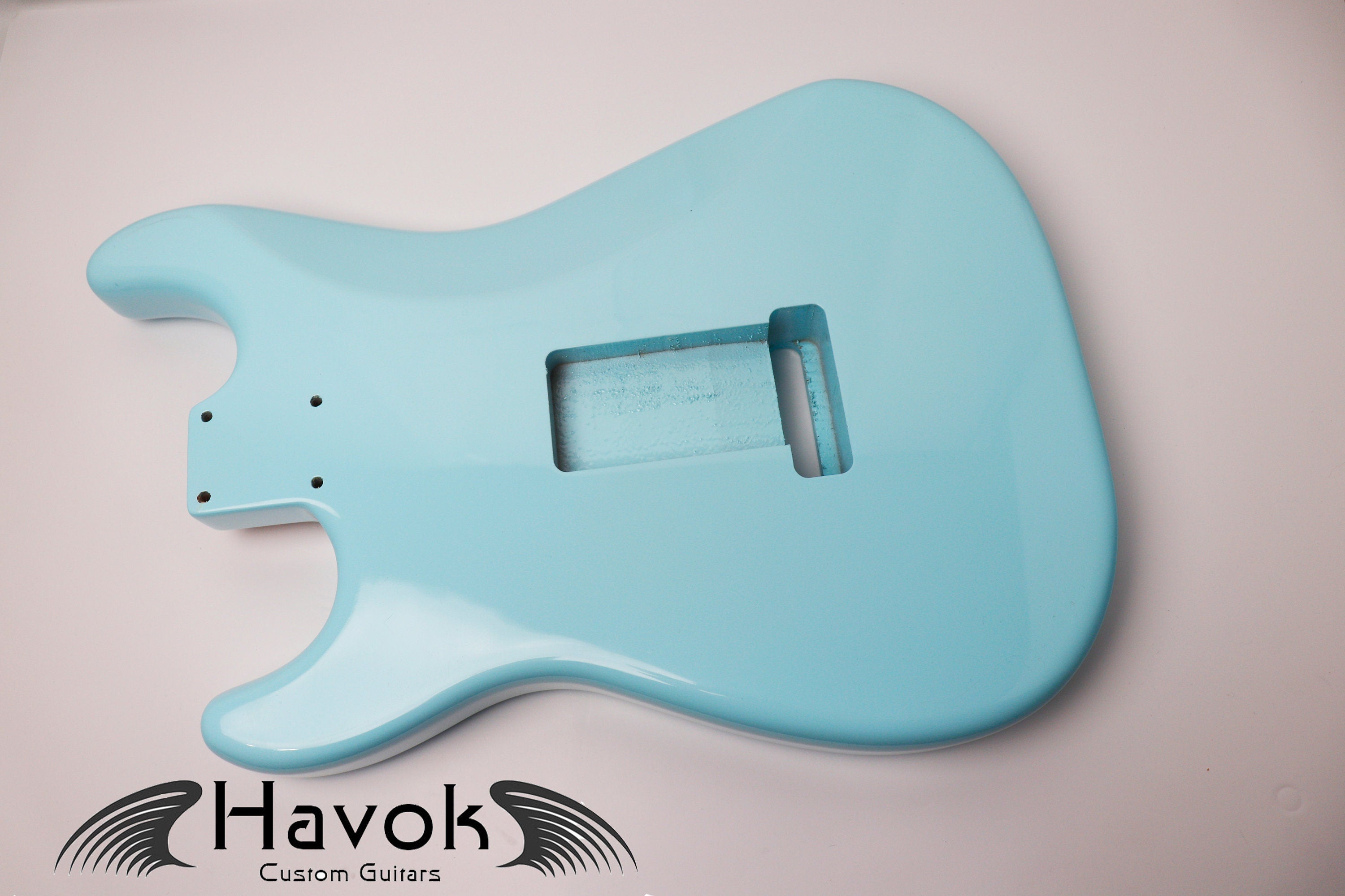 Seafoam Blue Metallic 2pc Alder Strat Style Body High Gloss