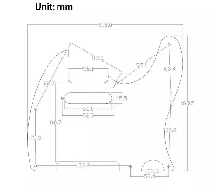 T type Guitar Scratch Plate, 4Ply, T-Style Vintage Electric Guitar Replacement Accessory, Guitar Build Kit, Guitar Gadget, TL Guitar DIY
