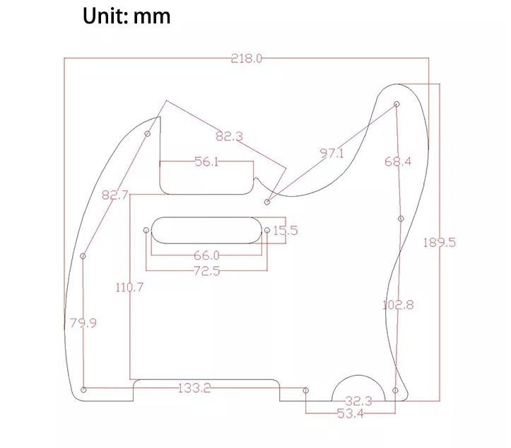 T type Guitar Pickguard, 3-Ply 8 Hole, T-Style Vintage Electric Guitar Replacement Accessory, Guitar Build, Guitar Gadget, TL Guitar DIY