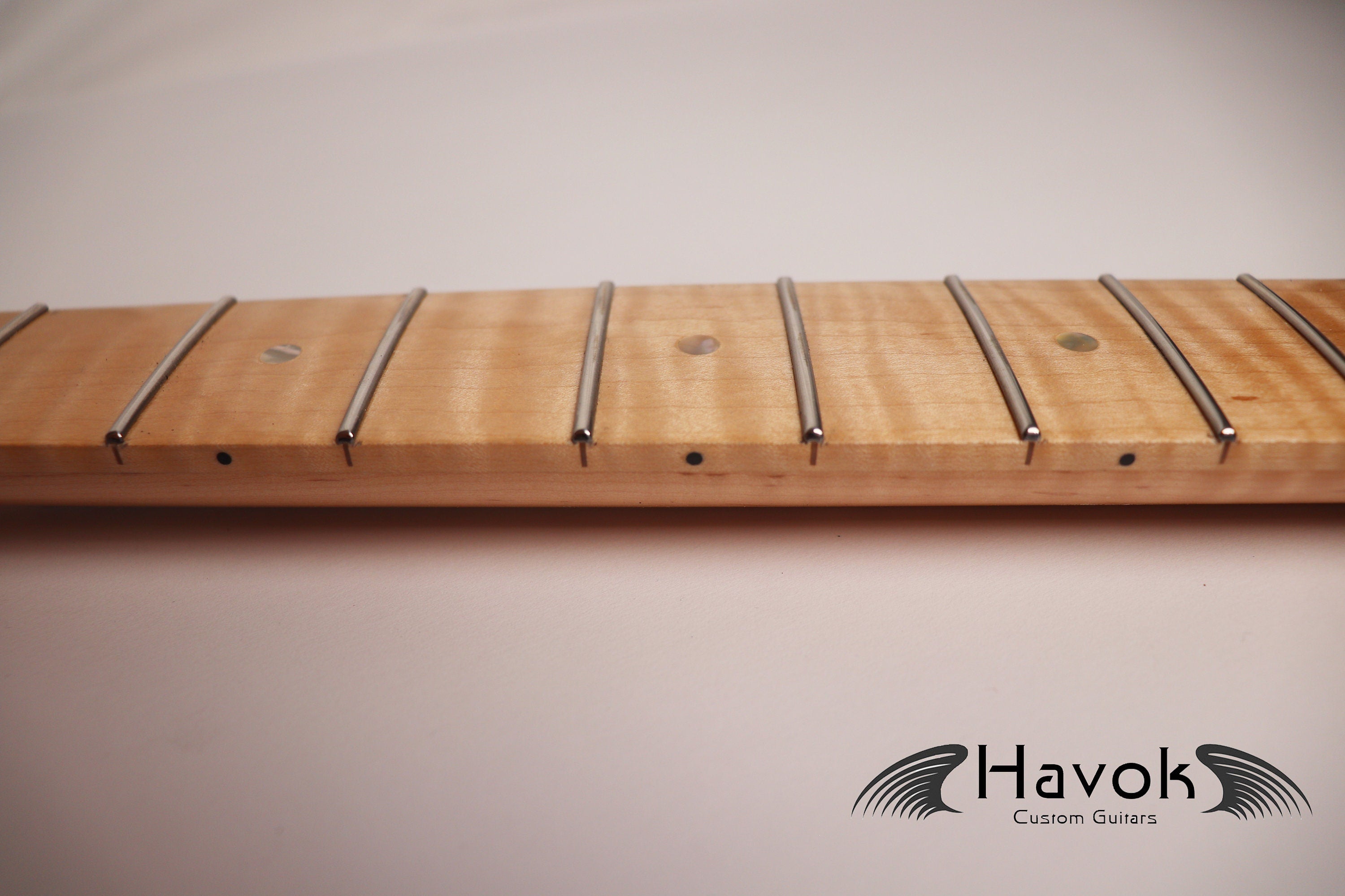T type Flame Maple Gloss Neck,  Medium Jumbo Jescar stainless Fret, 22 Frets, Electric Guitar Replacement Part Gadget