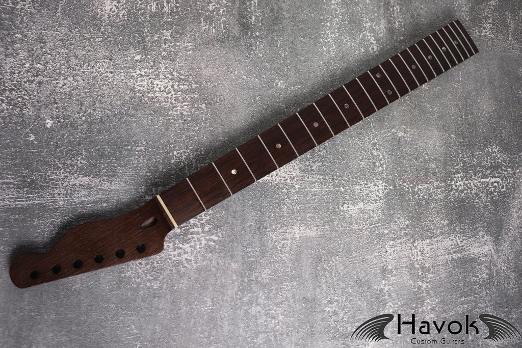 One Piece T type Wenge Neck Stainless Steel Frets, T-Style Neck, Medium Jumbo Jescar Frets, 22 Frets, Electric Guitar Neck