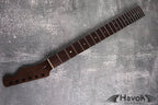 One Piece T type Wenge Neck Stainless Steel Frets, T-Style Neck, Medium Jumbo Jescar Frets, 22 Frets, Electric Guitar Neck