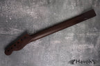 One Piece T type Wenge Neck Stainless Steel Frets, T-Style Neck, Medium Jumbo Jescar Frets, 22 Frets, Electric Guitar Neck