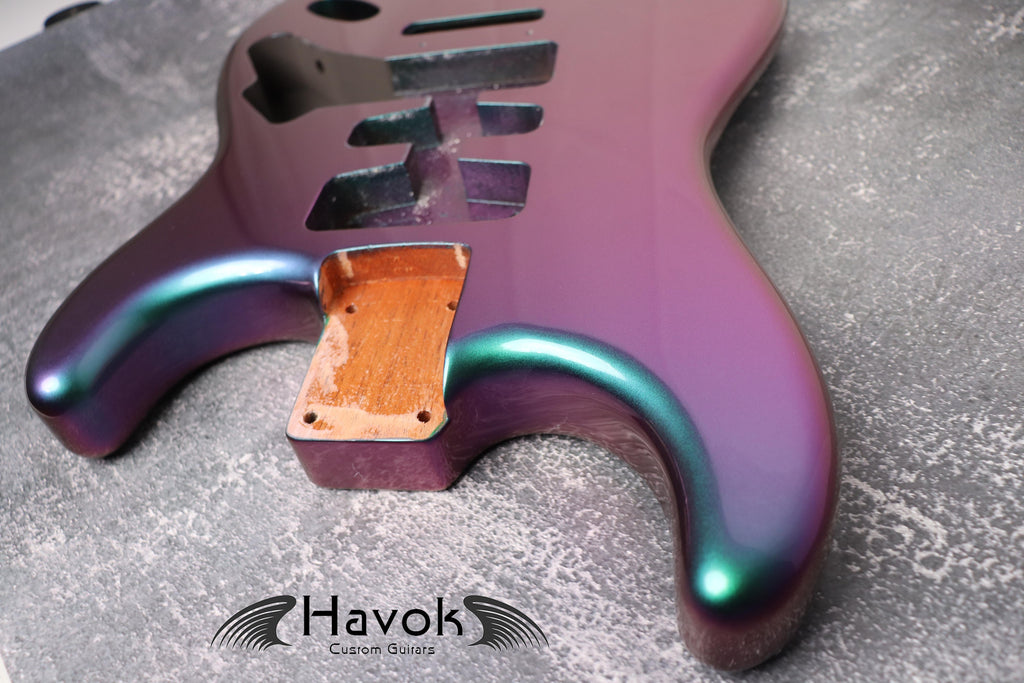 Chameleon 2PC Mahogany ST S-Style Body High Gloss, Custom Shop Vintage Part Gadget, DIY Building Kit, S-Type Guitar High End Replacement