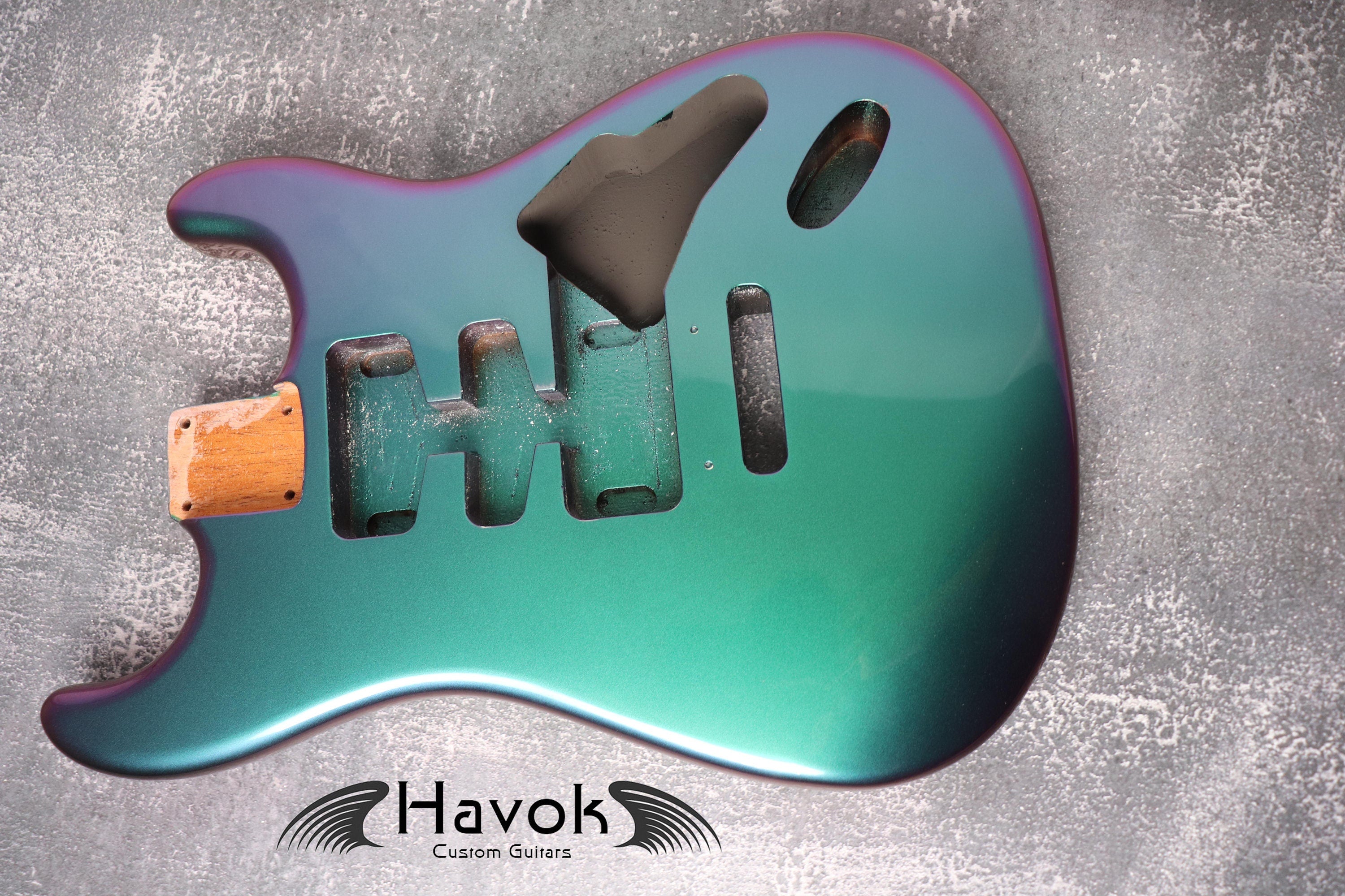 Chameleon 2PC Mahogany ST S-Style Body High Gloss, Custom Shop Vintage Part Gadget, DIY Building Kit, S-Type Guitar High End Replacement