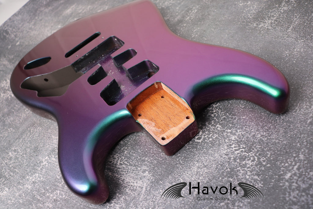 Chameleon 2PC Mahogany ST S-Style Body High Gloss, Custom Shop Vintage Part Gadget, DIY Building Kit, S-Type Guitar High End Replacement