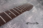 One Piece ST Wenge Neck Stainless Steel Frets, S Type Neck, S-Style , 22 Medium Jumbo Jescar Frets, Guitar Part Gadget Replacement
