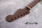 One Piece ST Wenge Neck Stainless Steel Frets, S Type Neck, S-Style , 22 Medium Jumbo Jescar Frets, Guitar Part Gadget Replacement