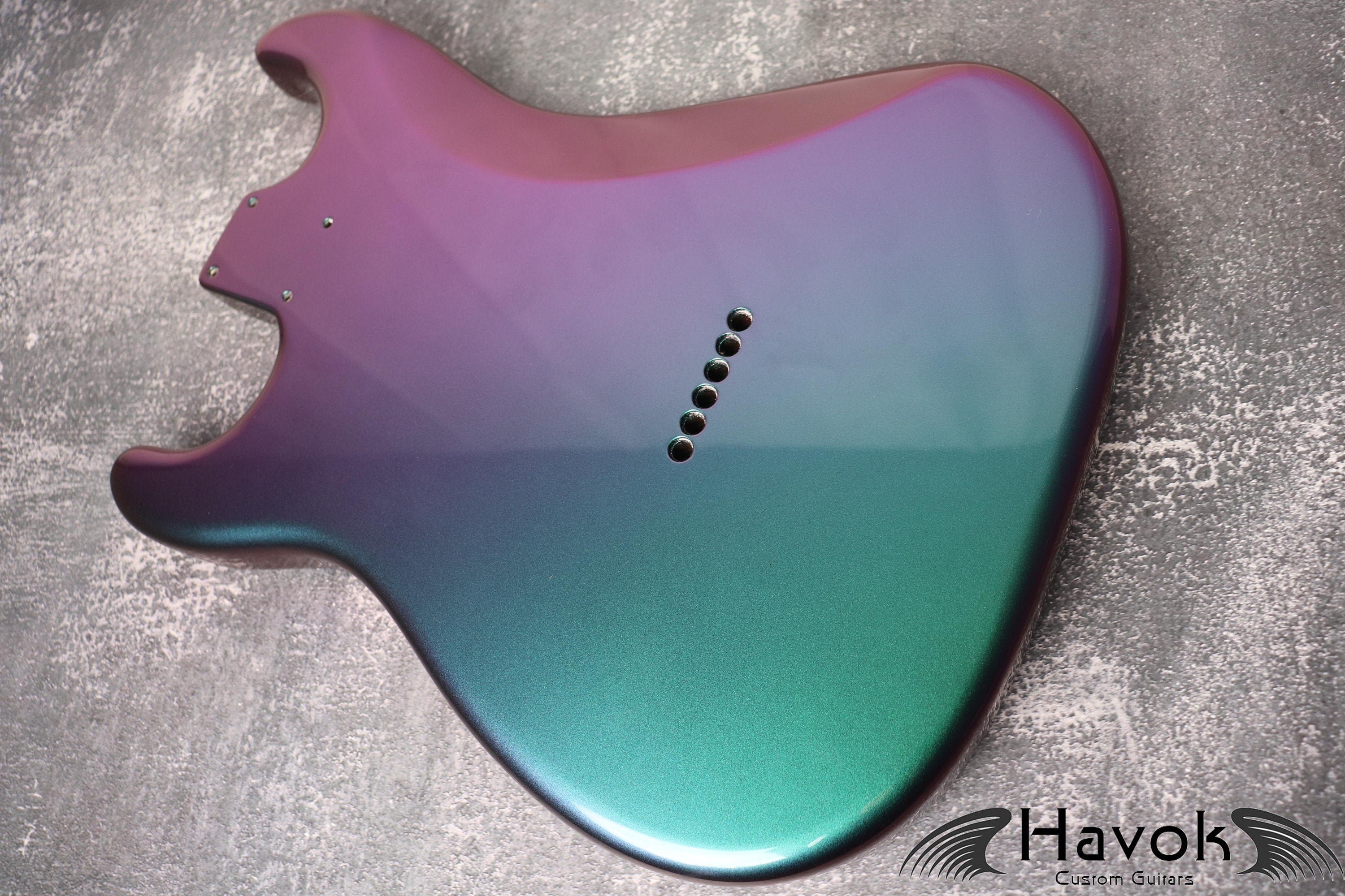 Hard Tail Chameleon 2pc Mahogany Guitar S Type, Custom Guitar Body, Chameleon Style Body High Gloss, Vintage ST S-Style Guitar Part