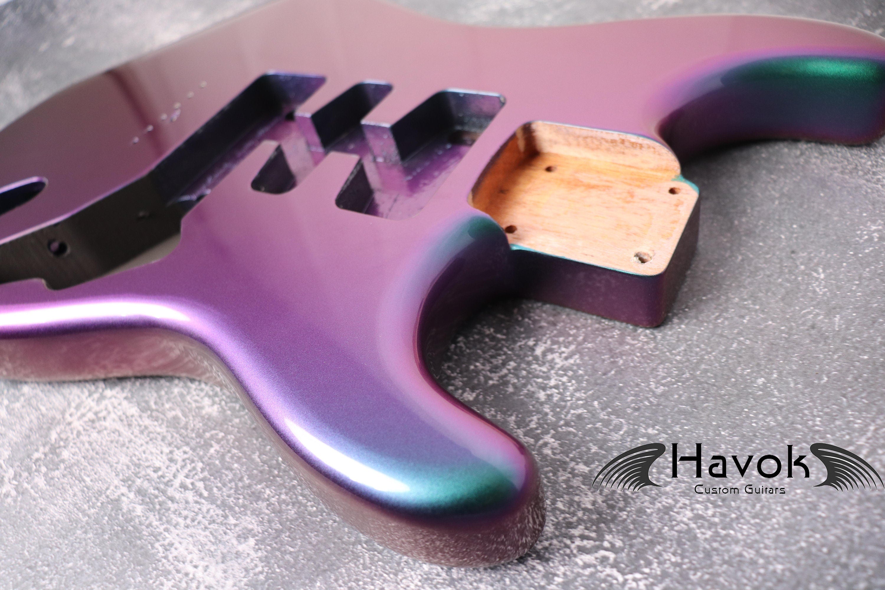 Hard Tail Chameleon 2pc Mahogany Guitar S Type, Custom Guitar Body, Chameleon Style Body High Gloss, Vintage ST S-Style Guitar Part