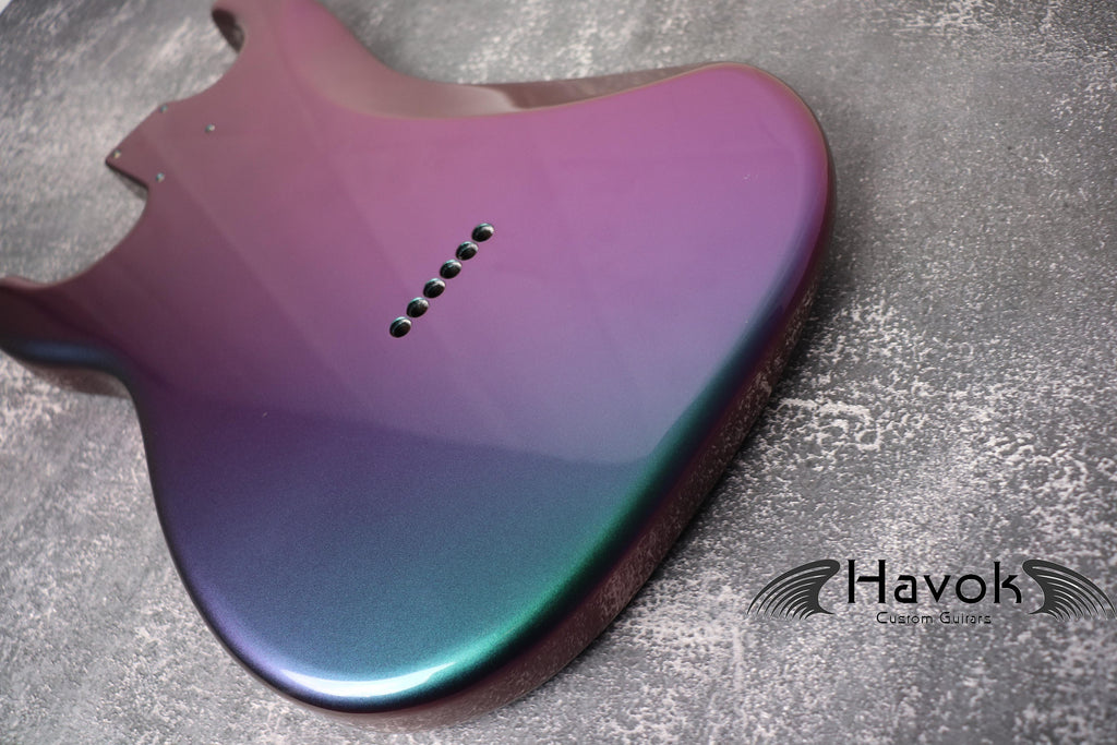 Hard Tail Chameleon 2pc Mahogany Guitar S Type, Custom Guitar Body, Chameleon Style Body High Gloss, Vintage ST S-Style Guitar Part