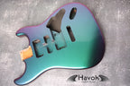 Chameleon 2PC Mahogany ST S-Style Body High Gloss, Custom Shop Vintage Part Gadget, DIY Building Kit, S-Type Guitar High End Replacement
