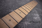 S type Flame Maple Gloss Neck Stainless Steel Frets, Neck, Medium Jumbo Jescar Frets, 22 Frets, Electric Guitar Neck