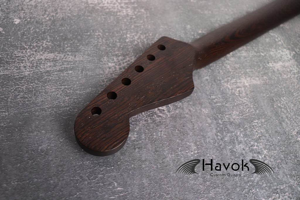 One Piece ST Wenge Neck Stainless Steel Frets, S Type Neck, S-Style , 22 Medium Jumbo Jescar Frets, Guitar Part Gadget Replacement