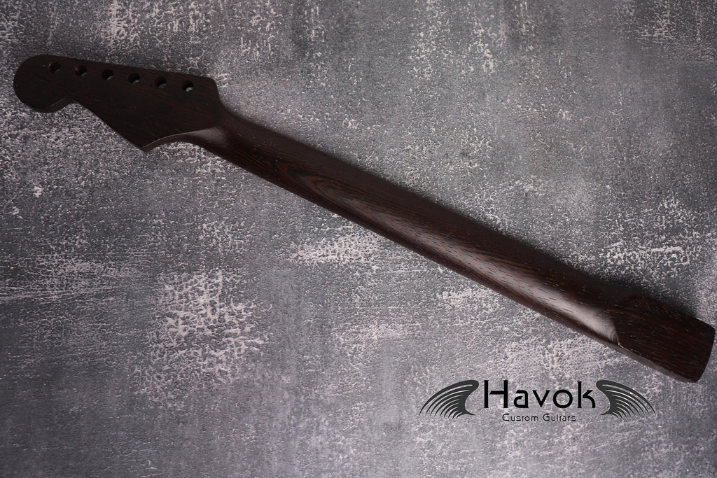 One Piece ST Wenge Neck Stainless Steel Frets, S Type Neck, S-Style , 22 Medium Jumbo Jescar Frets, Guitar Part Gadget Replacement