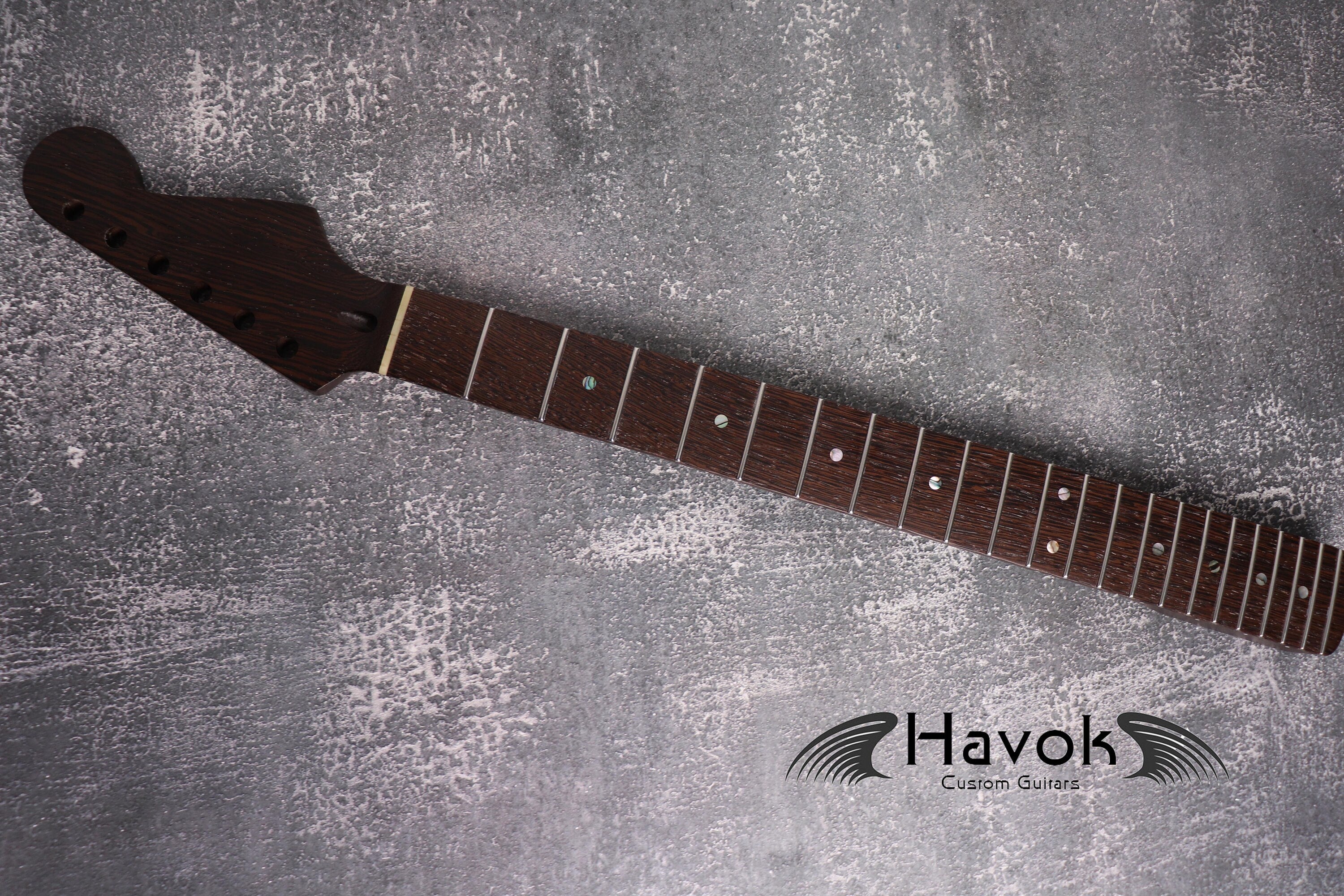 One Piece ST Wenge Neck Stainless Steel Frets, S Type Neck, S-Style , 22 Medium Jumbo Jescar Frets, Guitar Part Gadget Replacement