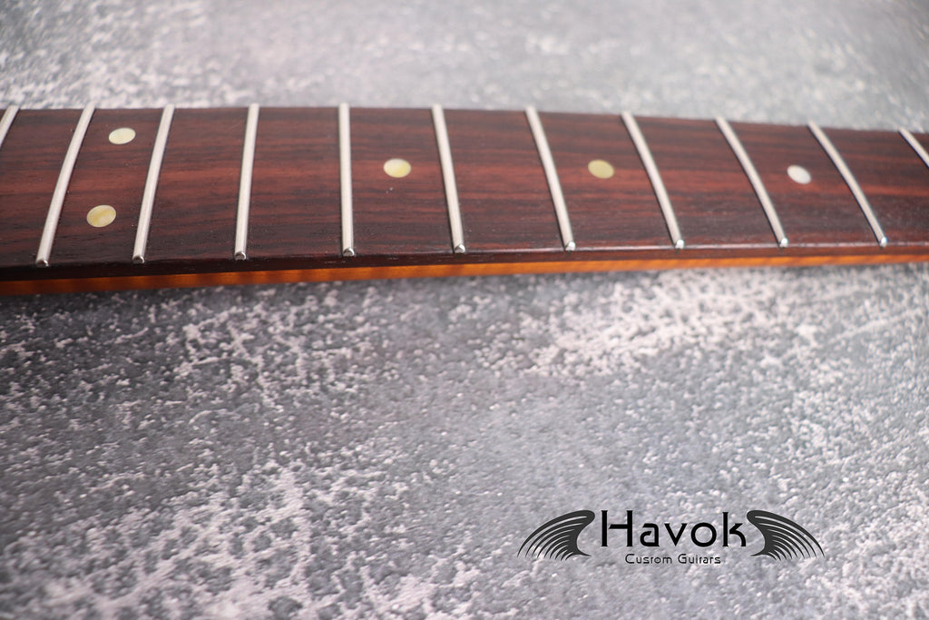 TL Flame Roasted Maple Satin Neck, T Type 22 Nickel Frets, Medium Jumbo Jescar, Guitar Building, T Style Custom Vintage Neck Special Edition