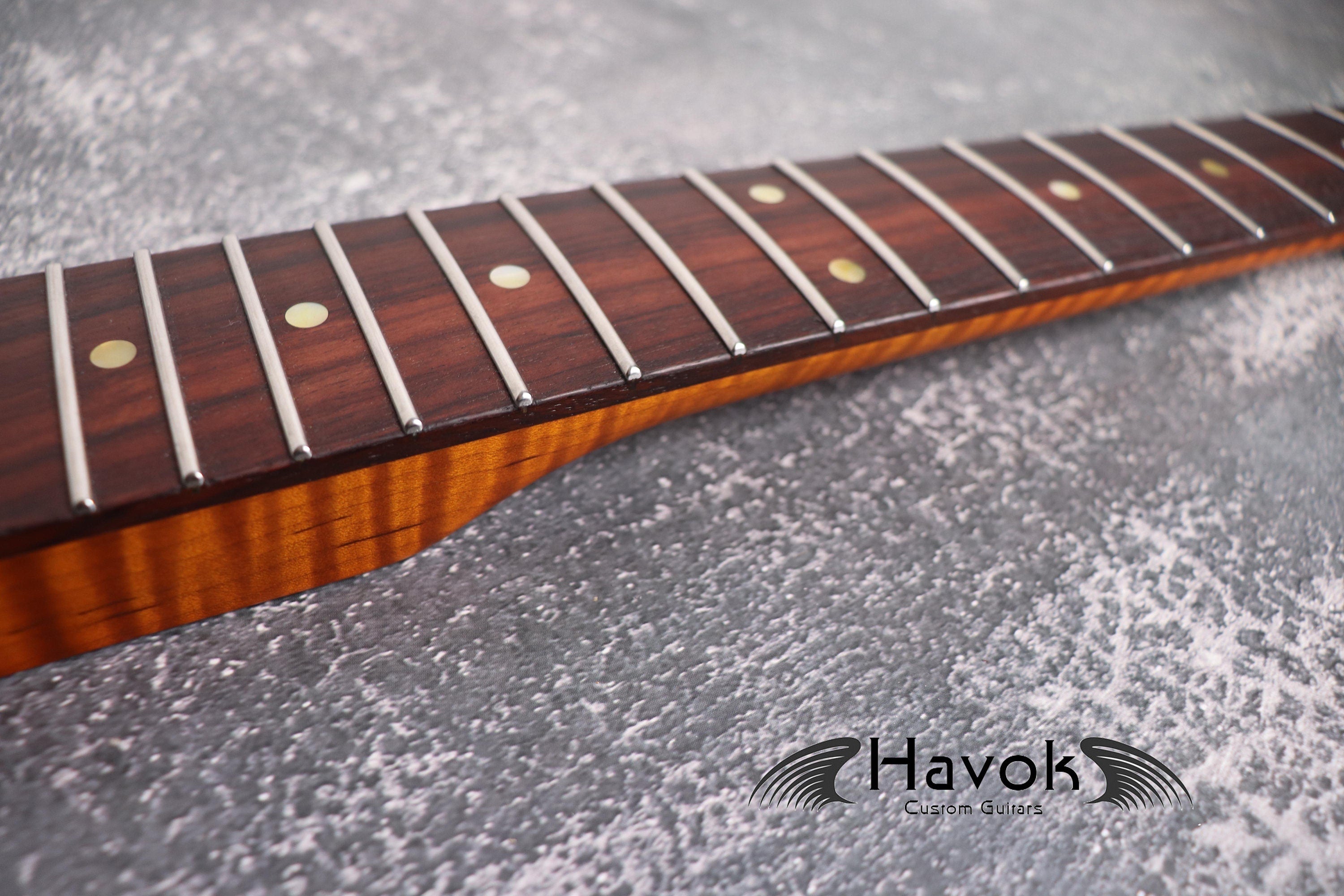 TL Flame Roasted Maple Satin Neck, T Type 22 Nickel Frets, Medium Jumbo Jescar, Guitar Building, T Style Custom Vintage Neck Special Edition