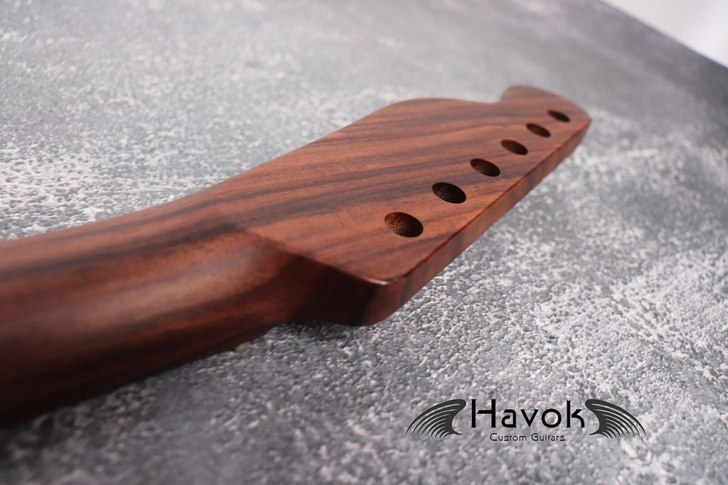 T type Rosewood Neck Stainless Steel Frets, Flame Maple Stripe, TL Neck, Medium Jumbo Jescar Fret, 22 Frets, Vintage Guitar Neck