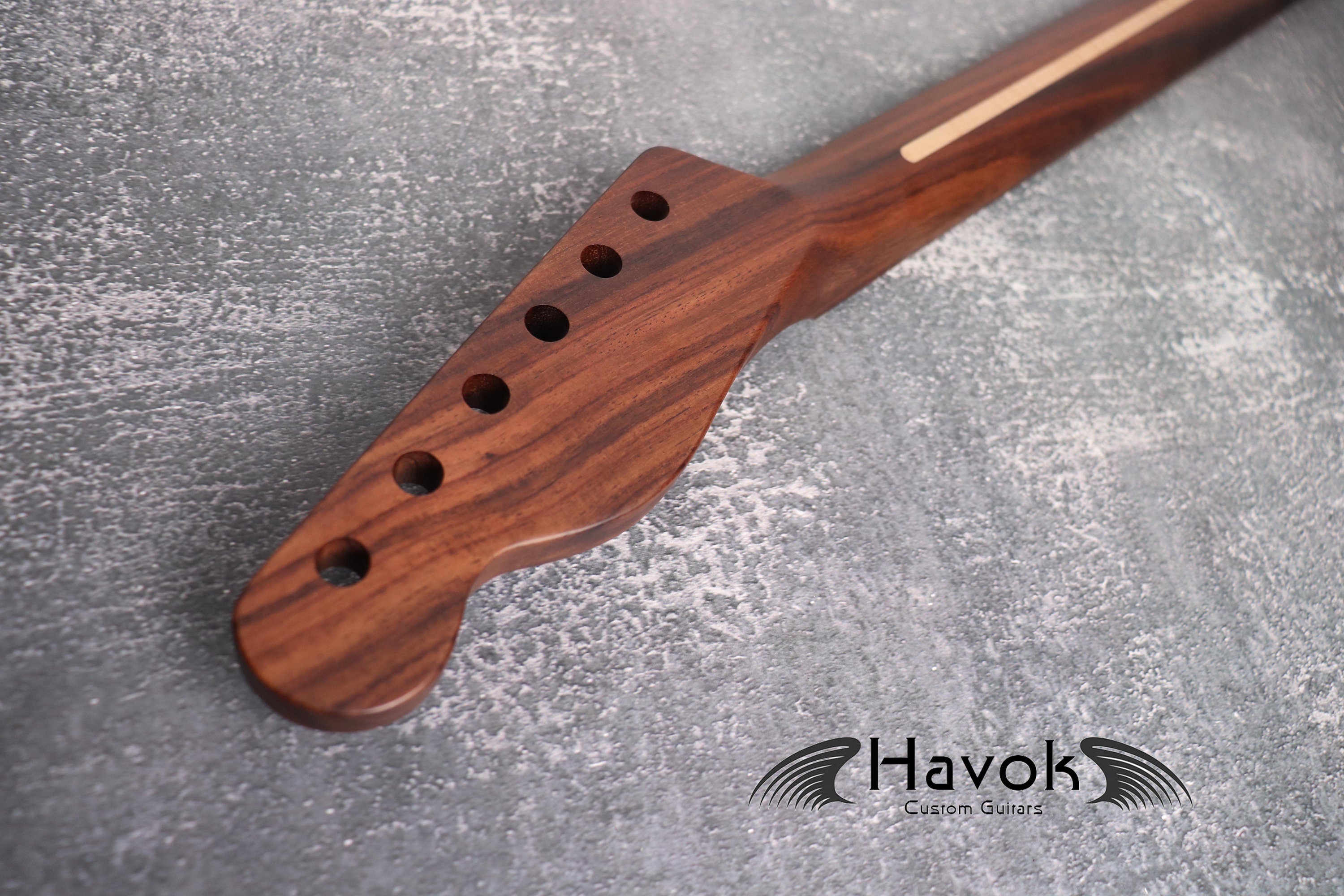 T type Rosewood Neck Stainless Steel Frets, Flame Maple Stripe, TL Neck, Medium Jumbo Jescar Fret, 22 Frets, Vintage Guitar Neck