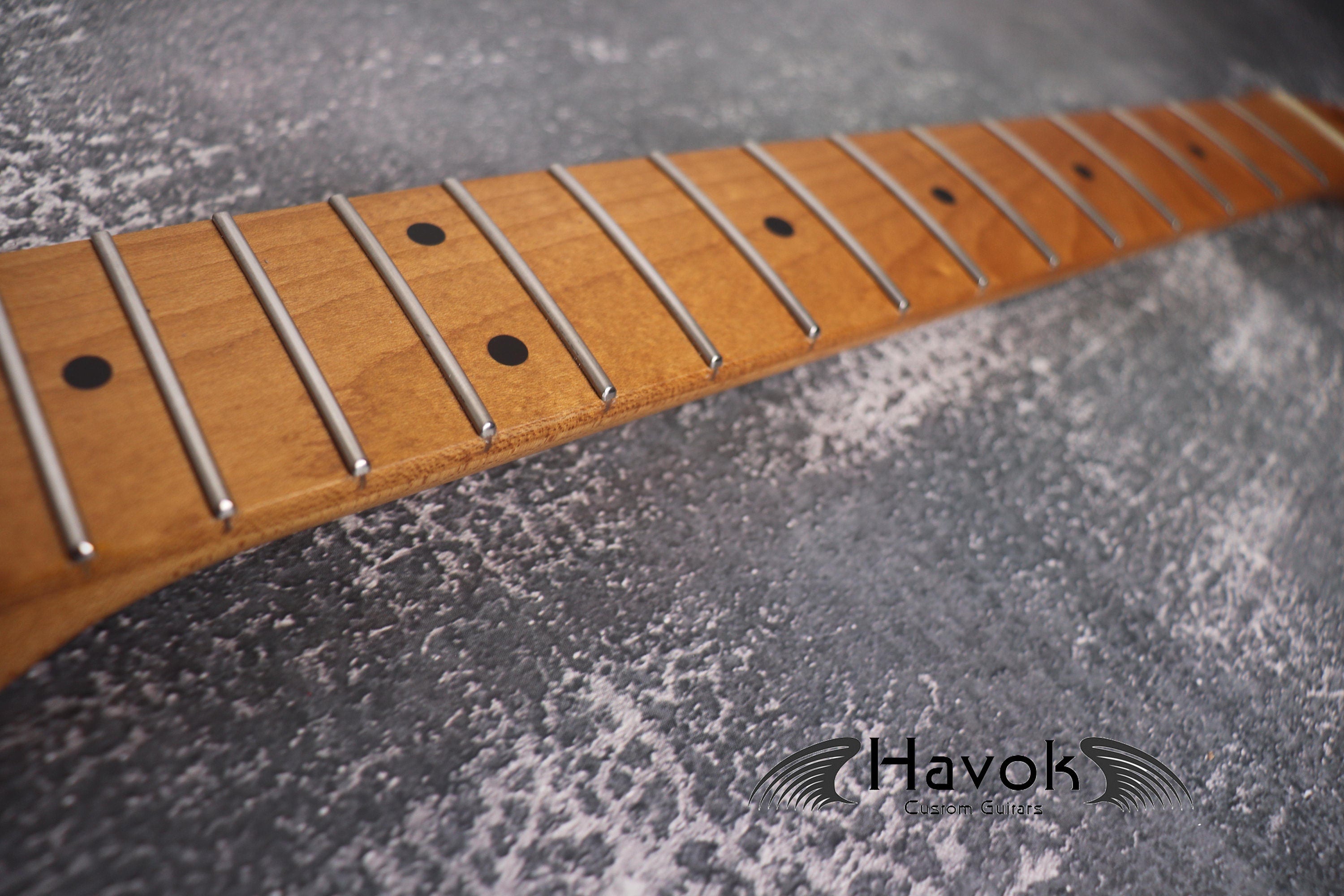 T Type Roasted Maple Neck Stainless Steel Frets, Satin Finish Medium Jumbo 22 Jescar Frets, Guitar Building, Guitar DIY Kit, Vintage Style