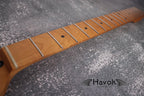 T Type Roasted Maple Neck Stainless Steel Frets, Satin Finish Medium Jumbo 22 Jescar Frets, Guitar Building, Guitar DIY Kit, Vintage Style