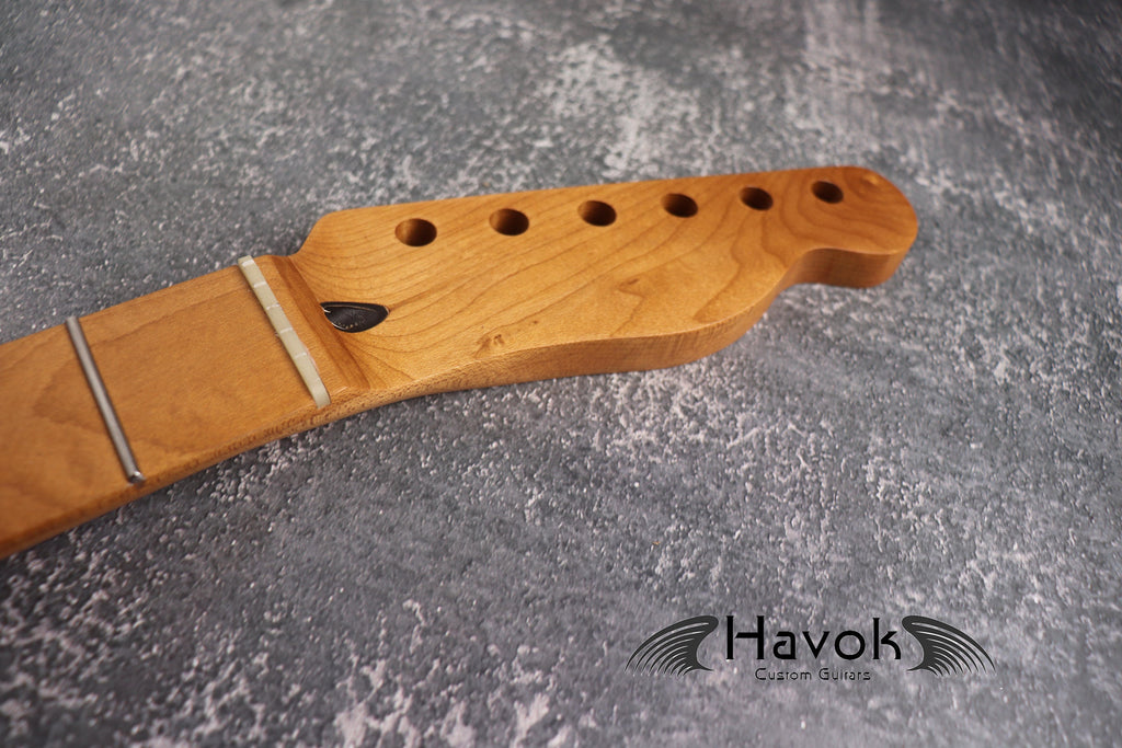 T Type Roasted Maple Neck Stainless Steel Frets, Satin Finish Medium Jumbo 22 Jescar Frets, Guitar Building, Guitar DIY Kit, Vintage Style