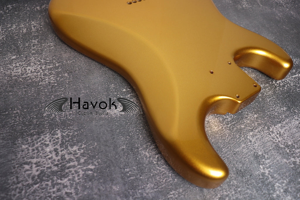 Hard Tail Gold 2PC Mahogany ST S Type Body High Gloss, Custom S-Style Body, High Gloss Vintage Part Gadget DIY Building Kit, ST Replacement