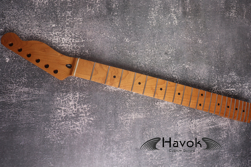 T Type Roasted Maple Neck Stainless Steel Frets, Satin Finish Medium Jumbo 22 Jescar Frets, Guitar Building, Guitar DIY Kit, Vintage Style