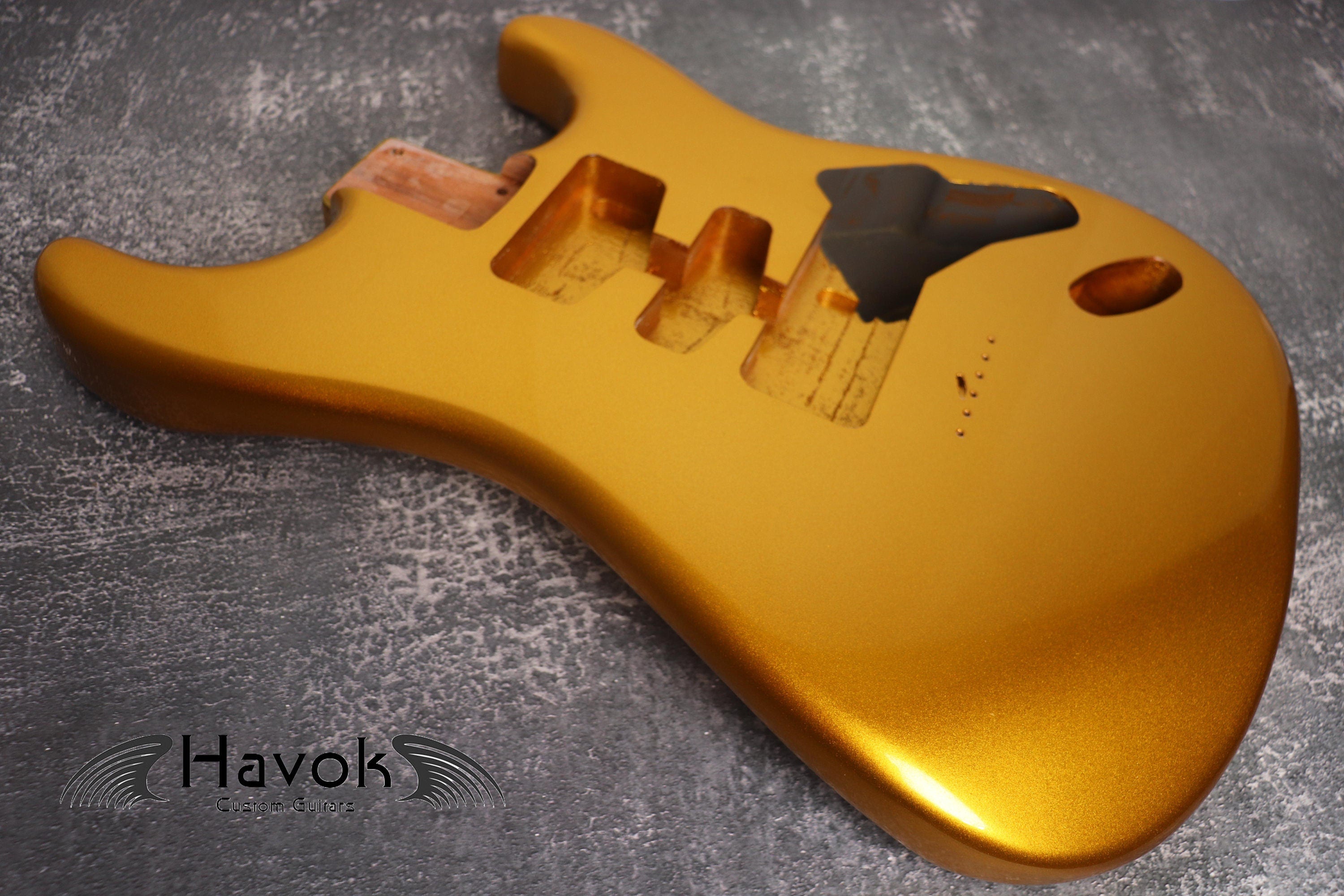 Hard Tail Gold 2PC Mahogany ST S Type Body High Gloss, Custom S-Style Body, High Gloss Vintage Part Gadget DIY Building Kit, ST Replacement