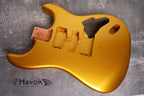 Hard Tail Gold 2PC Mahogany ST S Type Body High Gloss, Custom S-Style Body, High Gloss Vintage Part Gadget DIY Building Kit, ST Replacement