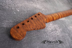 S type Spoke Wheel Roasted Flame Maple Neck, Stainless Steel Frets, Satin ST S-Type Neck, 22 Medium Jumbo Jescar, Guitar Replacement Vintage