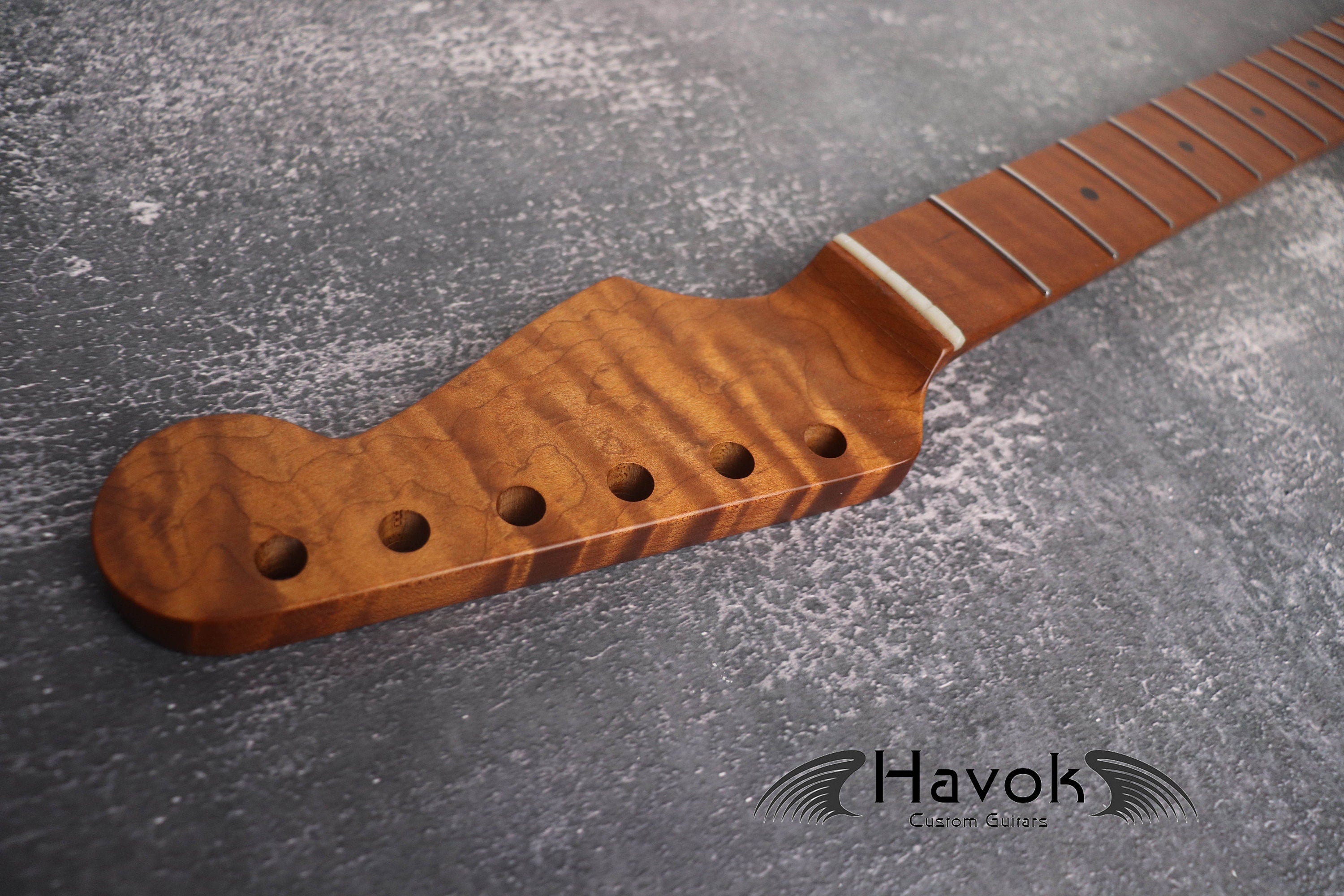 S type Spoke Wheel Roasted Flame Maple Neck, Stainless Steel Frets, Satin ST S-Type Neck, 22 Medium Jumbo Jescar, Guitar Replacement Vintage