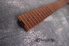 T Type Spoke Wheel Roasted Flame Maple Neck, Stainless Steel Frets, Satin TL Neck, Medium Jumbo Jescar Frets, 22 Frets, Electric Guitar Neck