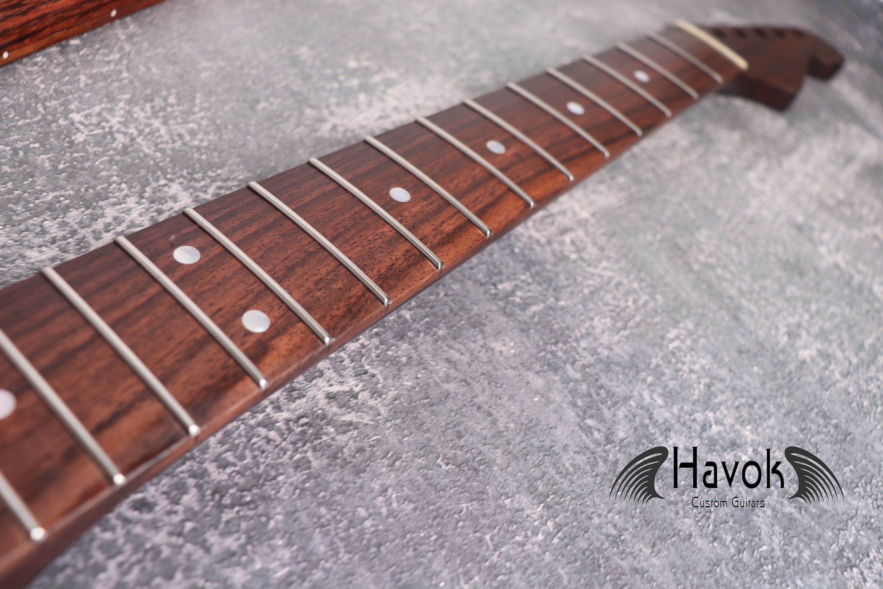 S Type Spoke Wheel Rosewood Neck, Stainless Steel Frets, Satin ST, 22 Medium Jumbo Jescar Frets, Electric Guitar Replacement Part Gadget