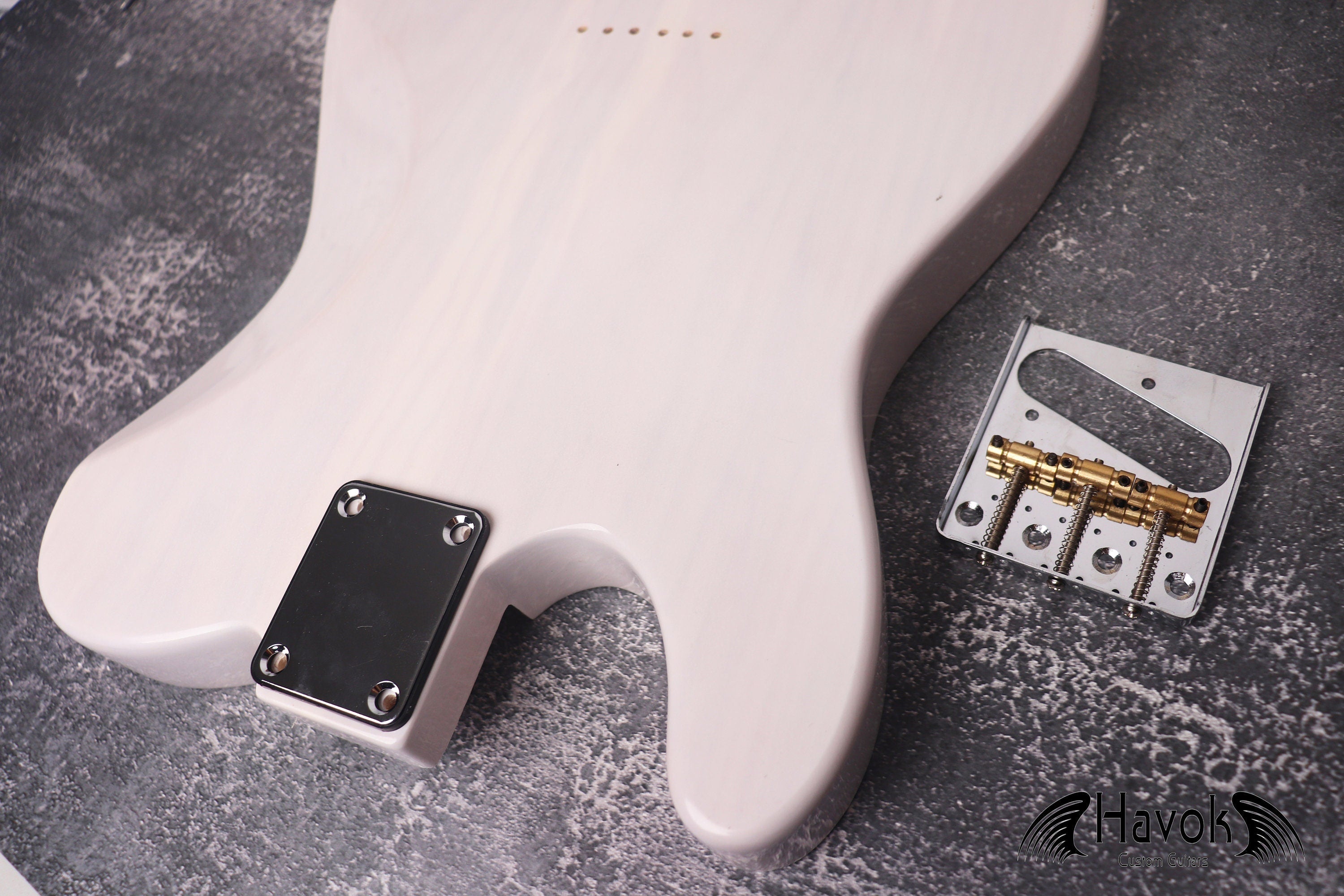 T-Style TL Body With ST Contours 3 Piece Ash White, Vintage TL Part, Guitar Replacement Gadget, Music Instrument Build Your Own