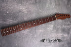 T type Rosewood Neck Stainless Steel Frets, Flame Maple Stripe, TL Neck, Medium Jumbo Jescar Fret, 22 Frets, Vintage Guitar Neck