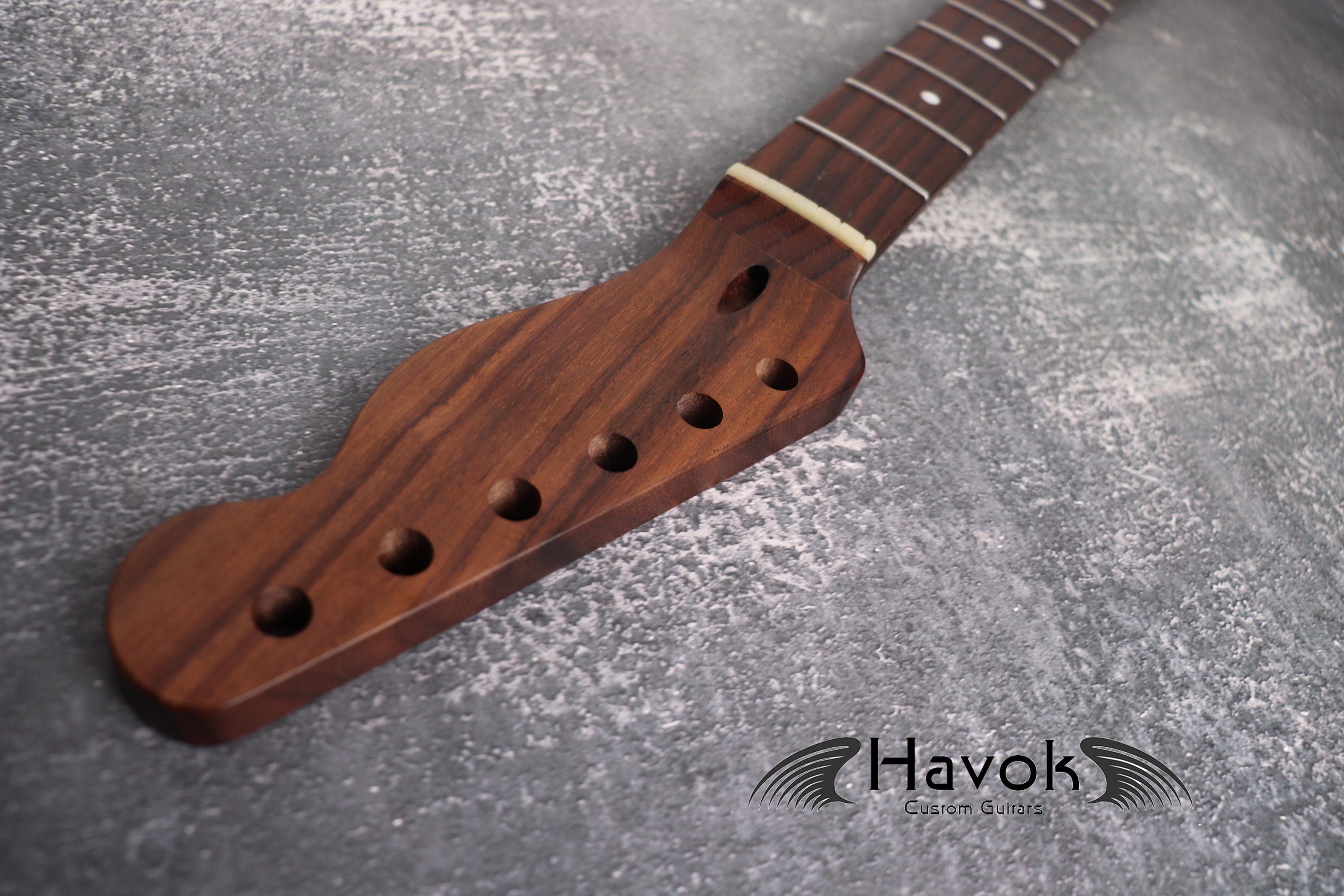 T type Rosewood Neck Stainless Steel Frets, Flame Maple Stripe, TL Neck, Medium Jumbo Jescar Fret, 22 Frets, Vintage Guitar Neck