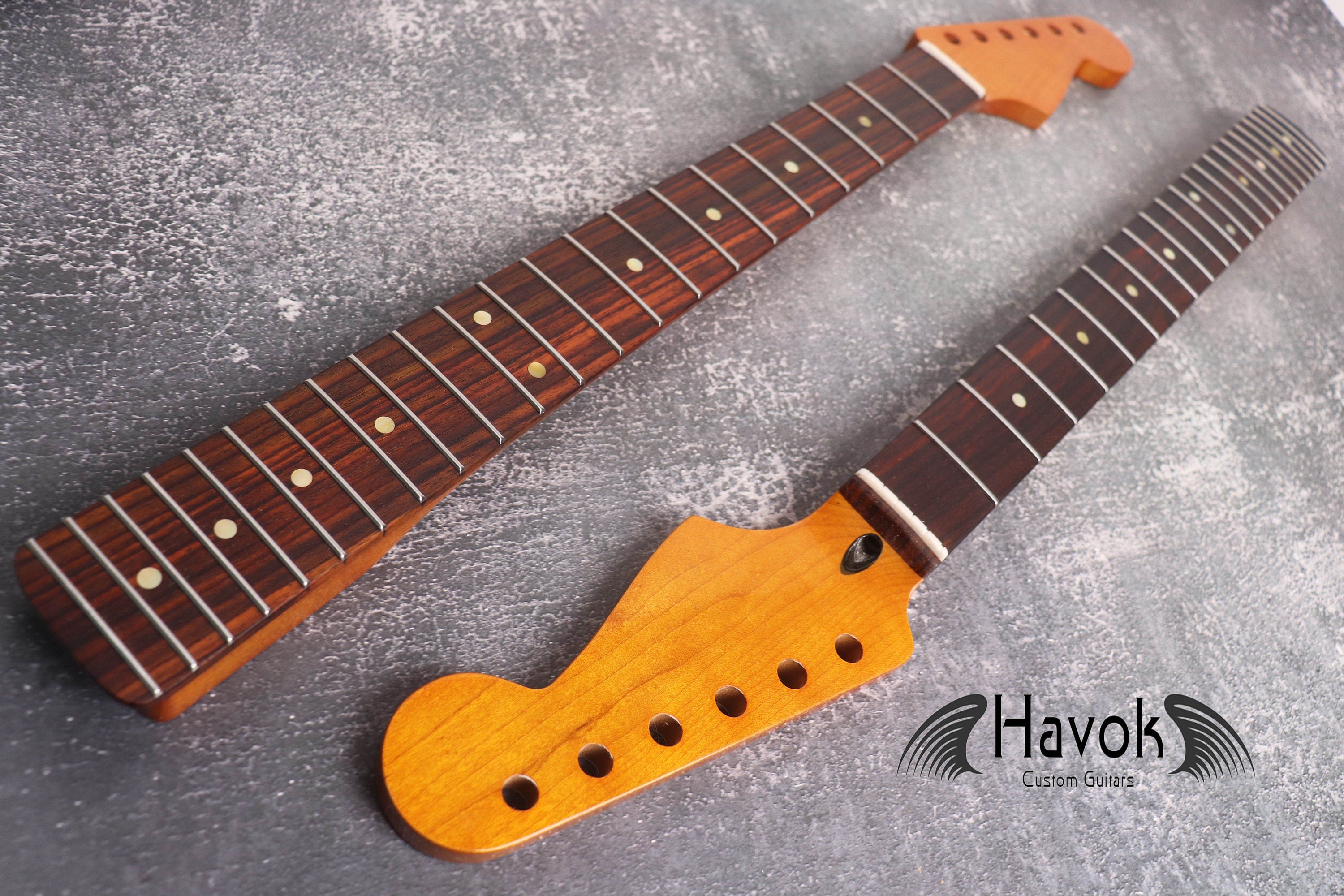 ST Roasted Maple Back Neck, S Style 22 Nickel Frets, Satin Finish for Back, Medium Jumbo Jescar Fret, S Type Custom Vintage Guitar Building